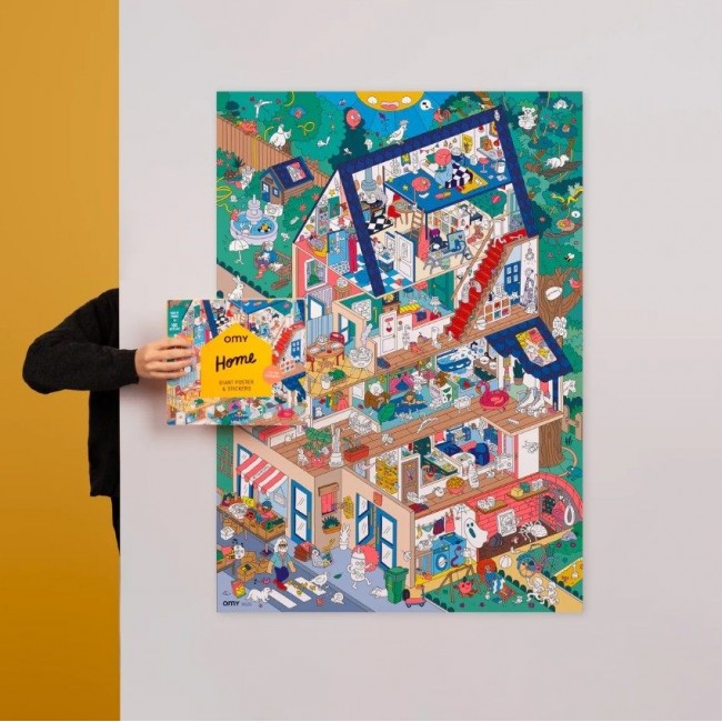OMY - Džinovski poster sa nalepnicama Dom