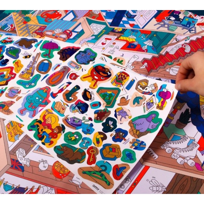 OMY - Džinovski poster sa nalepnicama Dom