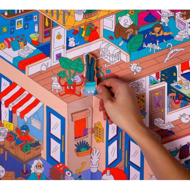 OMY - Džinovski poster sa nalepnicama Dom