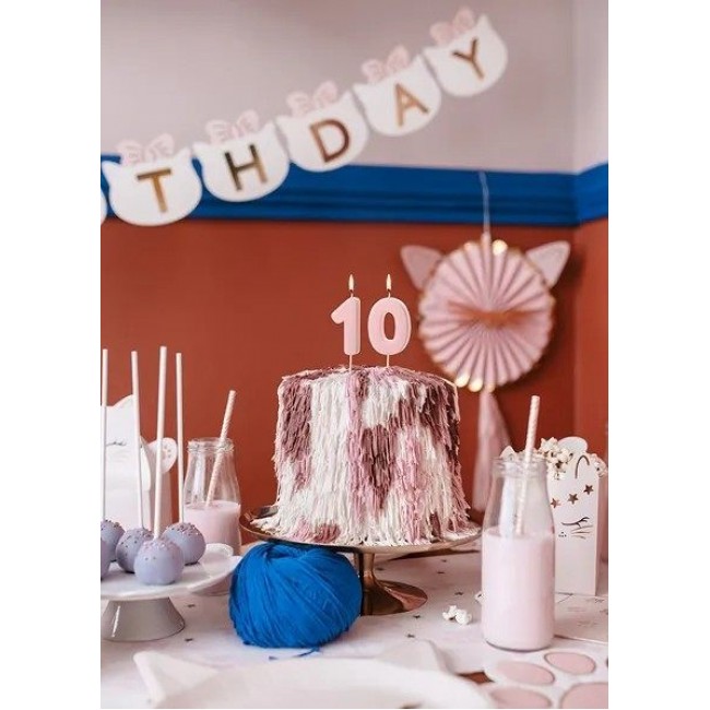 Party Deco - Svećica broj 0 roze