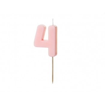 Party Deco - Svećica broj 4 roze