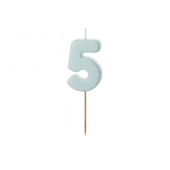 Party Deco - Svećica broj 5 plava