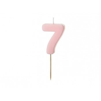 Party Deco - Svećica broj 7 roze