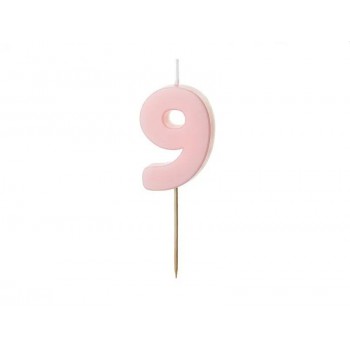 Party Deco - Svećica broj 9 roze