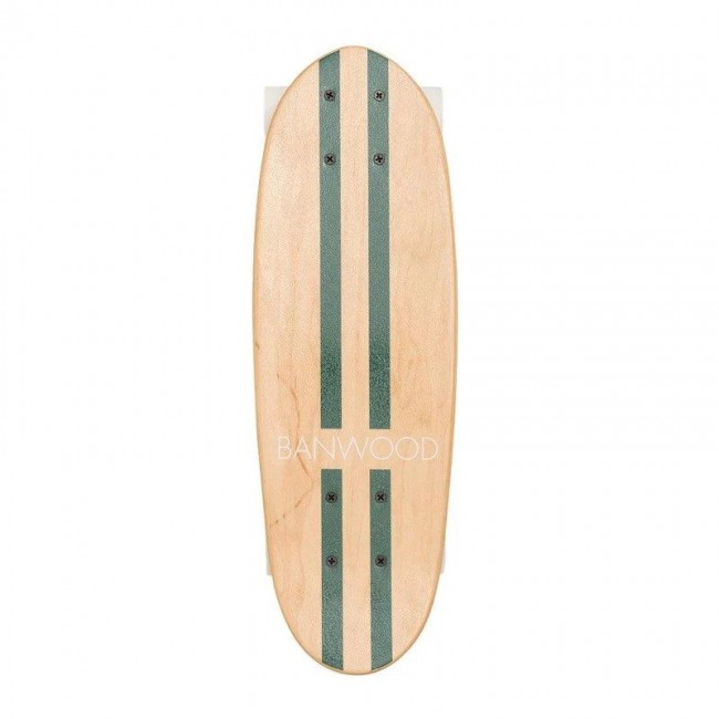 Banwood - Skejtbord natur sa zelenom linijom Banwood - Skejtbord natur sa zelenom linijom