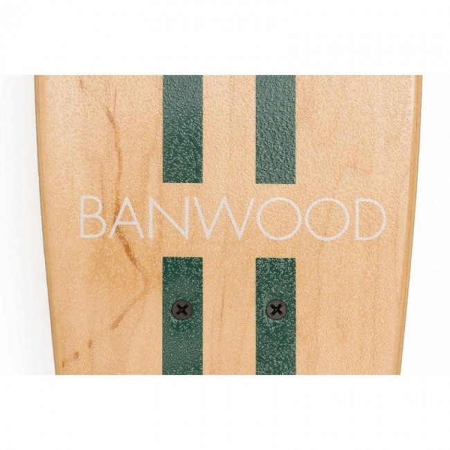 Banwood - Skejtbord natur sa zelenom linijom Banwood - Skejtbord natur sa zelenom linijom