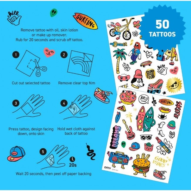 OMY - Tetovaže Surf & Skate